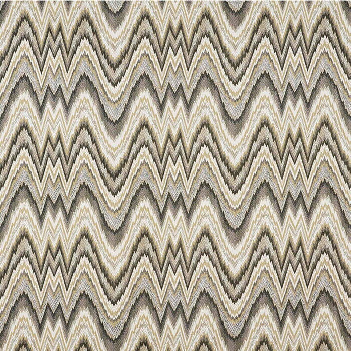 Schumacher Valkyrie Flame Stitch Shale Fabric 68941