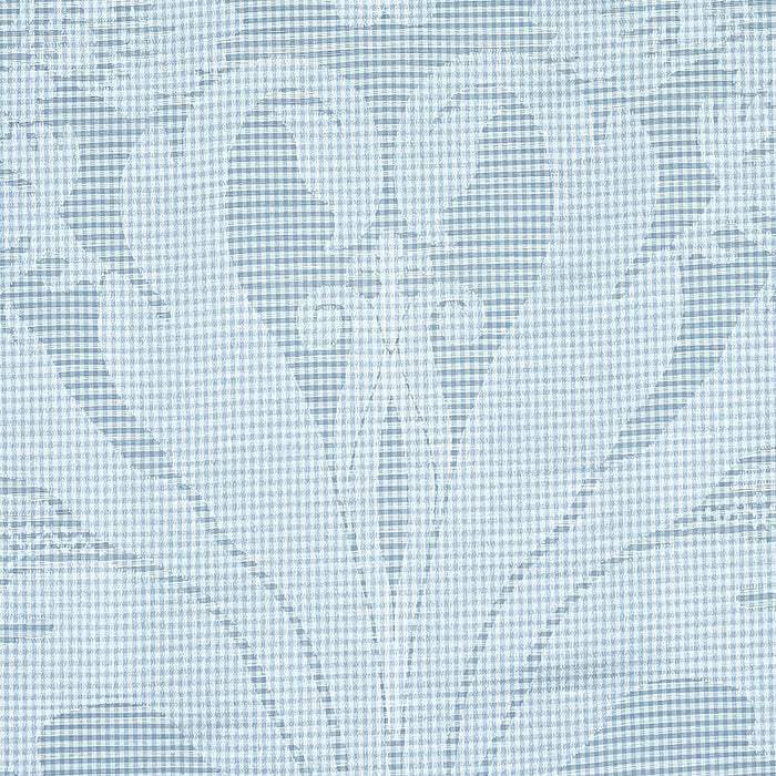 Schumacher Colette Linen/Silk Damask Chambray Fabric Sample 69144