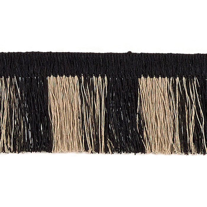 Schumacher Palm Frond Lava Black Trim Sample 69280