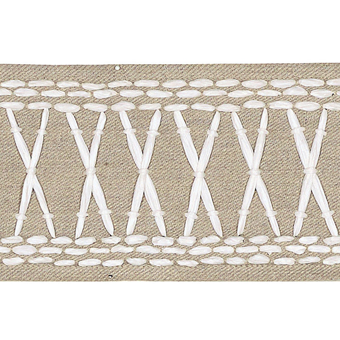 Schumacher Tikki Tape Sea Oyster Trim Sample 69303