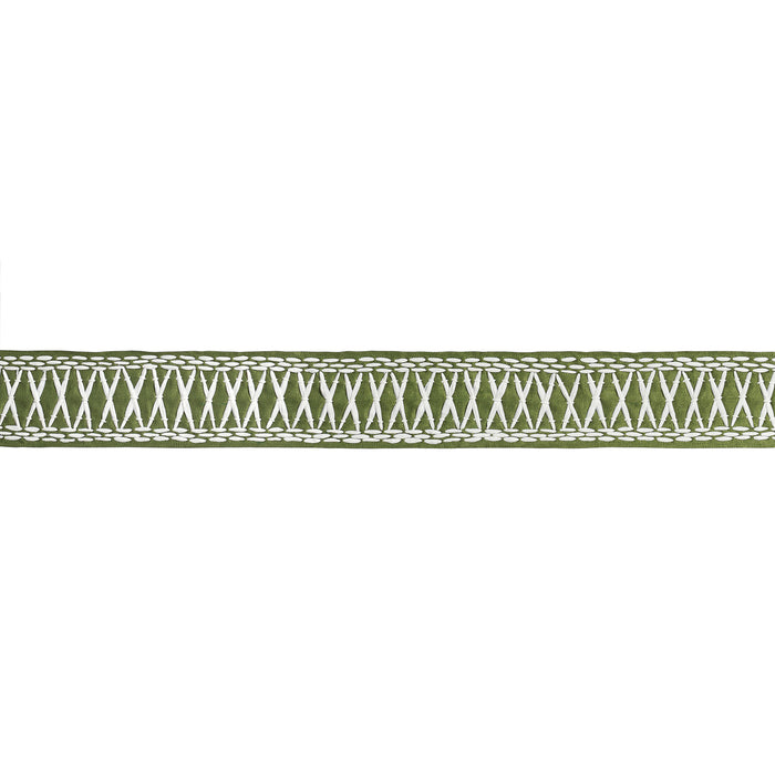 Schumacher Tikki Tape Green Trim Sample 69306