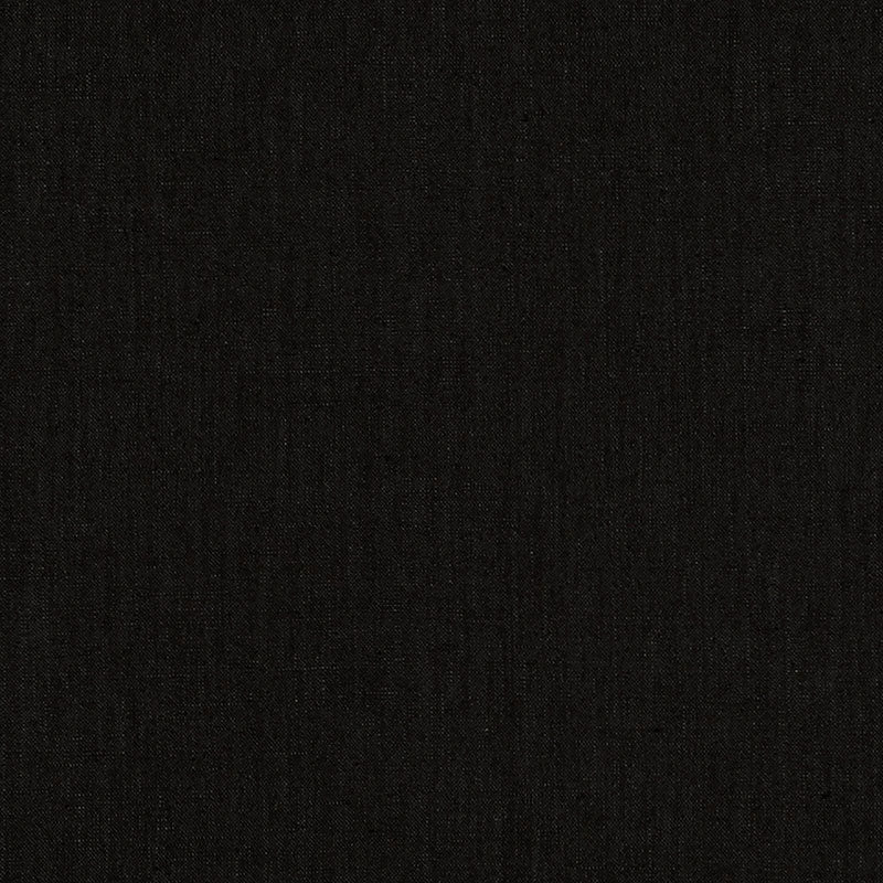 Schumacher Lange Glazed Linen Noir Fabric 69341