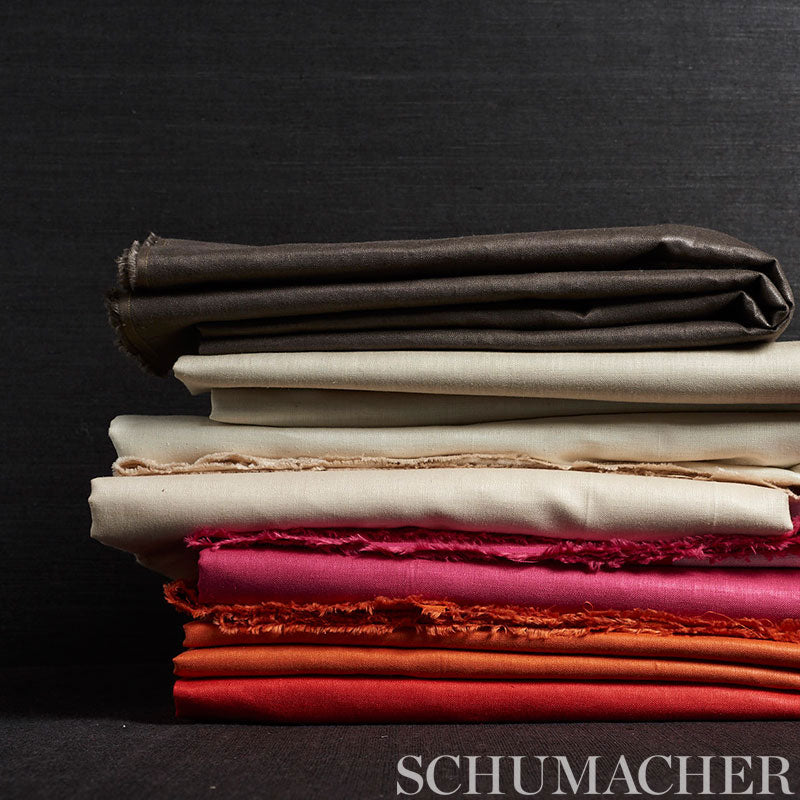 Schumacher Lange Glazed Linen Magenta Fabric 69361