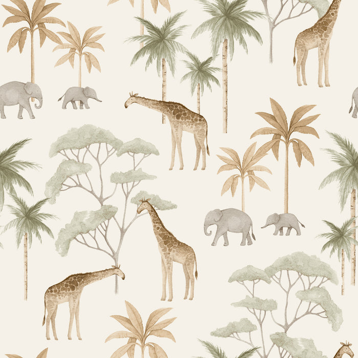 Schumacher Savannah Soft Neutral Wallpaper 6939