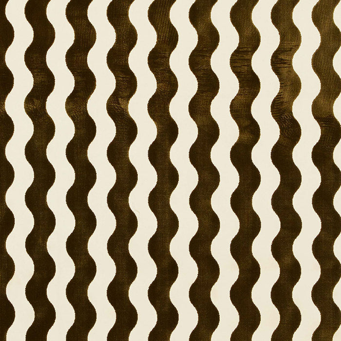 Schumacher The Wave Velvet Chocolate Fabric 69421