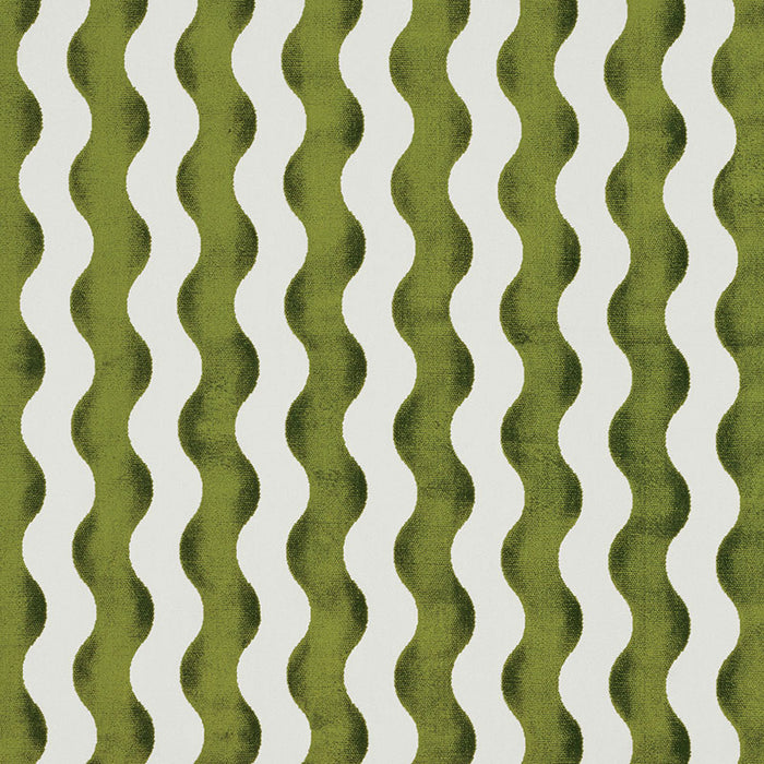 Schumacher The Wave Velvet Lettuce Fabric Sample 69422