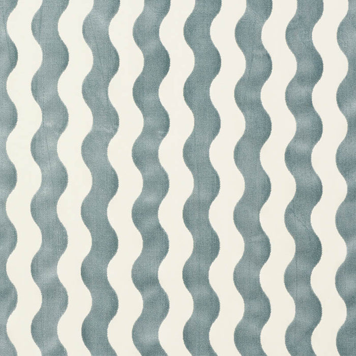 Schumacher The Wave Velvet Sky Fabric Sample 69424