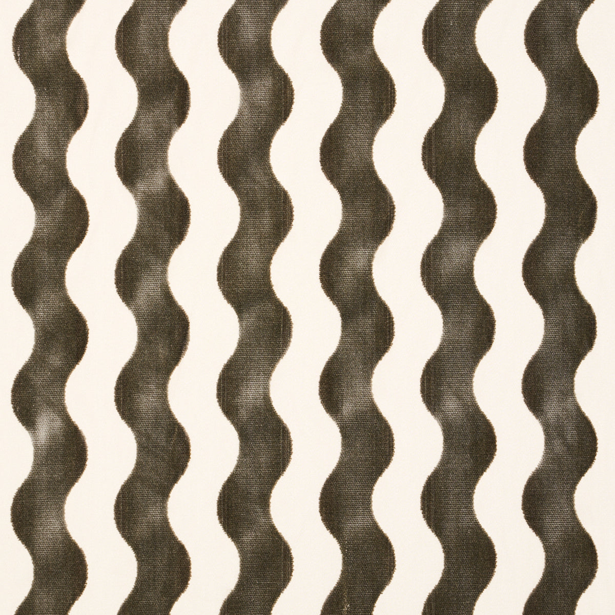 Schumacher The Wave Velvet Grey Fabric Sample 69425