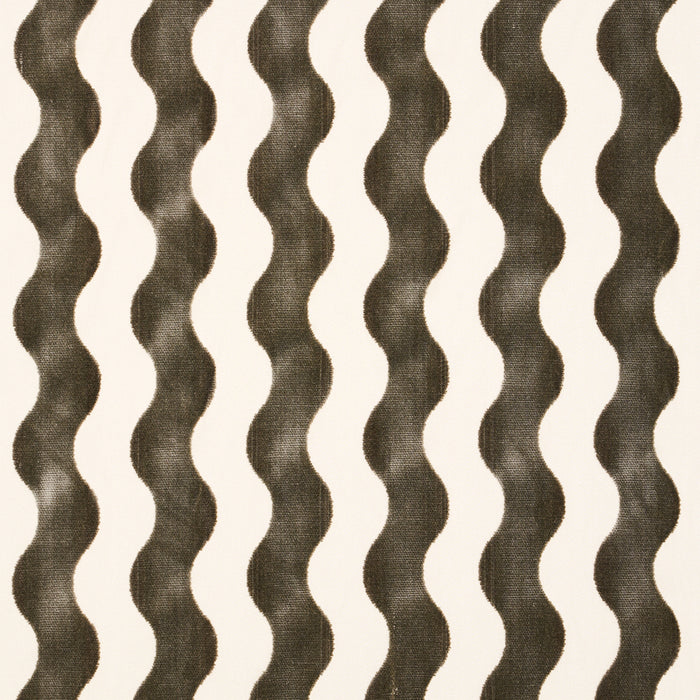 Schumacher The Wave Velvet Grey Fabric 69425