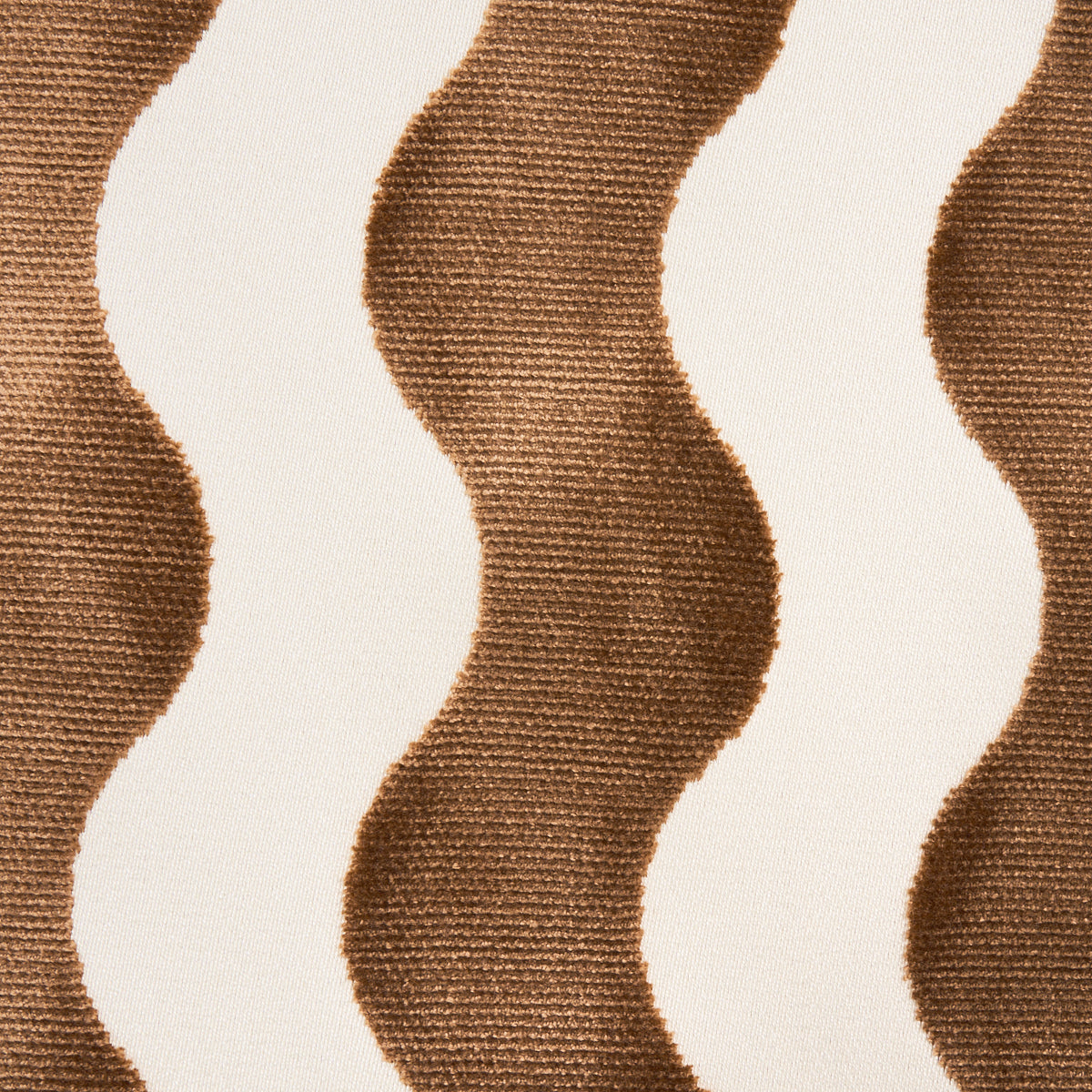 Schumacher The Wave Velvet Camel Fabric 69426