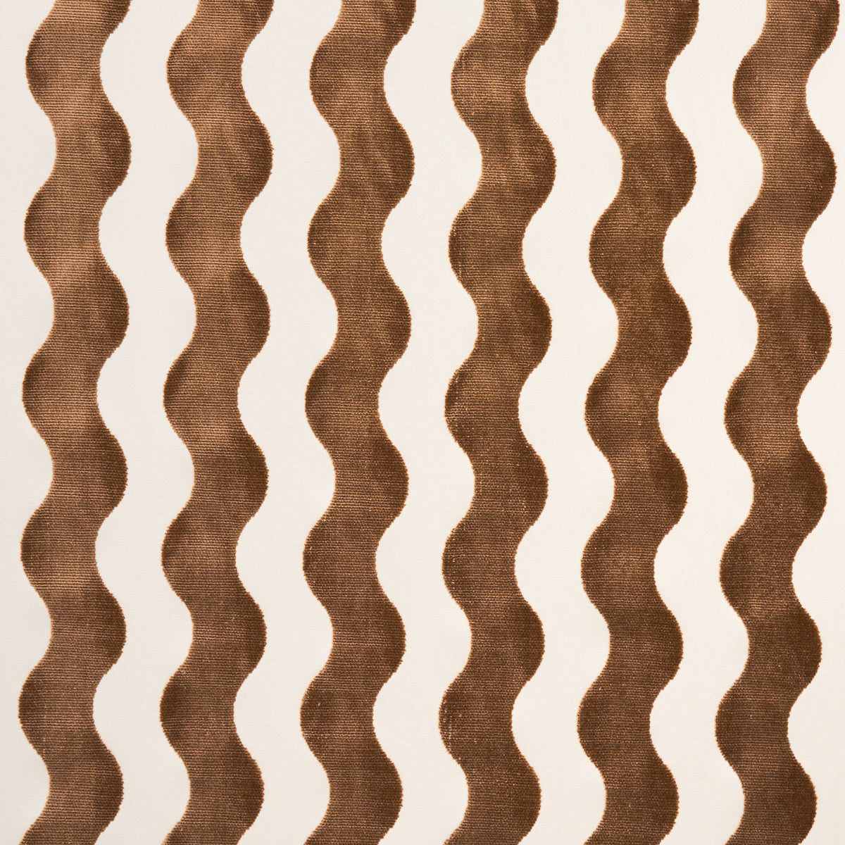 Schumacher The Wave Velvet Camel Fabric Sample 69426