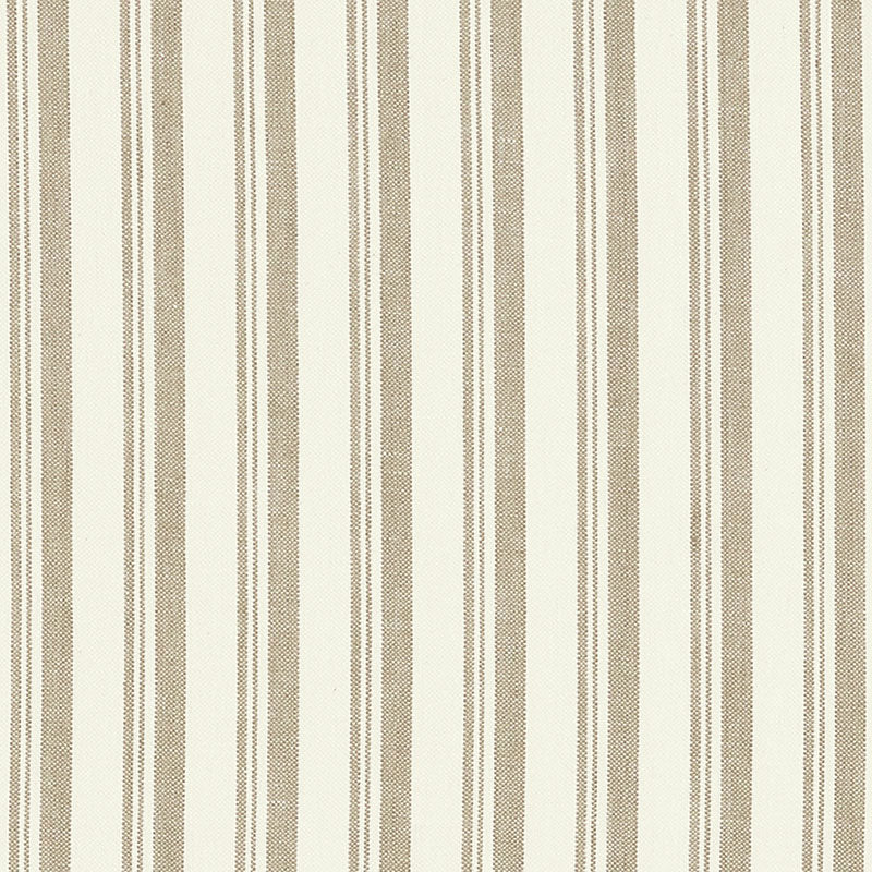 Schumacher Capri Beige/White Fabric Sample 69442