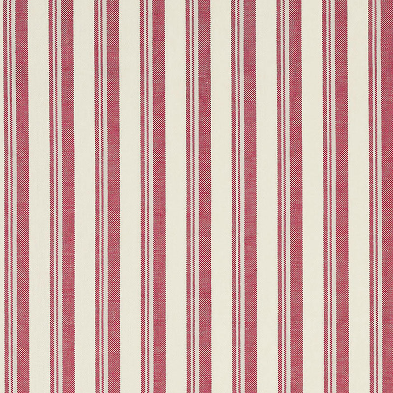 Schumacher Capri Red/White Fabric 69445