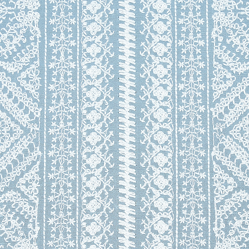 Schumacher Toledo Embroidery Chambray Fabric 69733