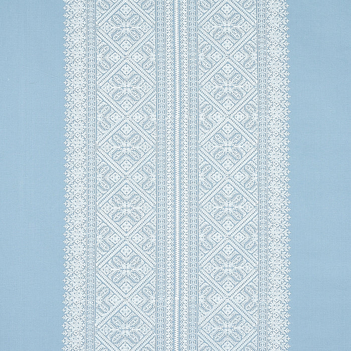 Schumacher Toledo Embroidery Chambray Fabric 69733