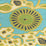 China Seas Flora Ii Turquoise Yellow Green Blue Fabric Sample 6980-05