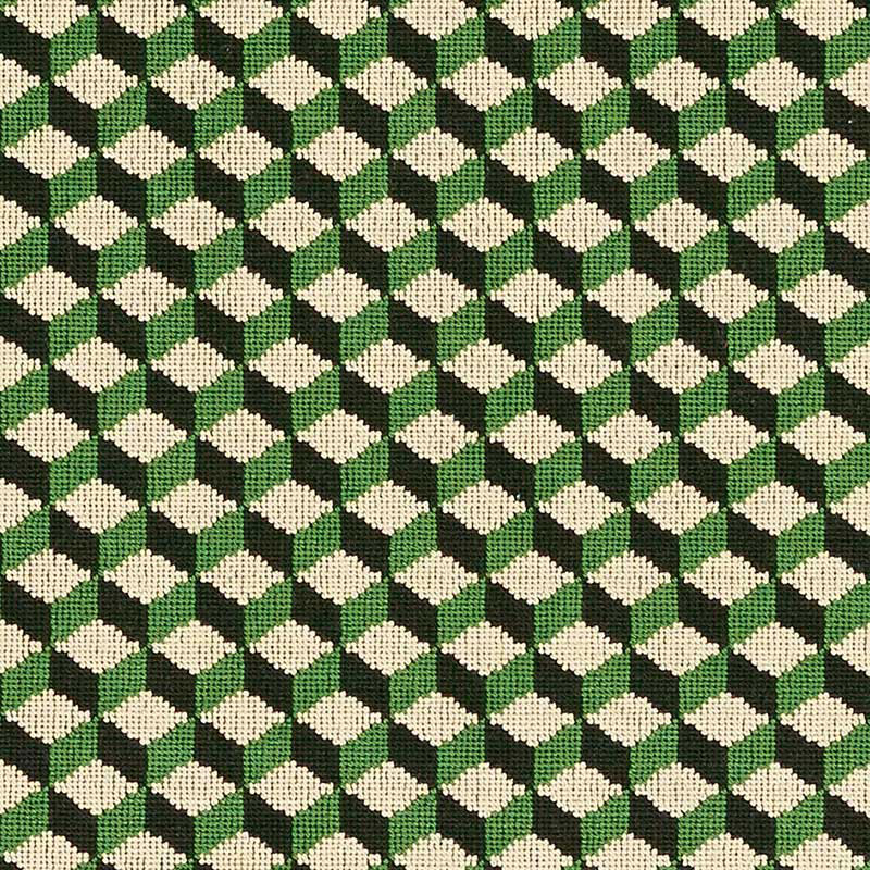 Schumacher Atwood Epingle Vert Fabric 69850