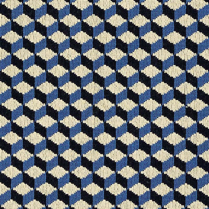 Schumacher Atwood Epingle Cobalt Fabric Sample 69851