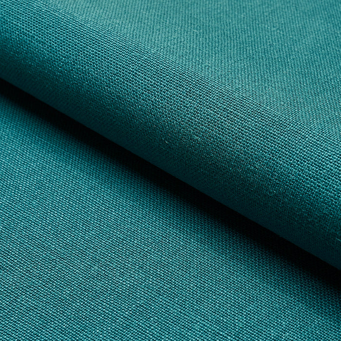 Schumacher Piet Performance Linen Deep Teal Fabric Sample 69949