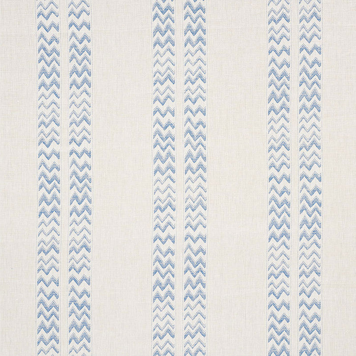 Schumacher Kudu Stripe Blue Fabric 69971