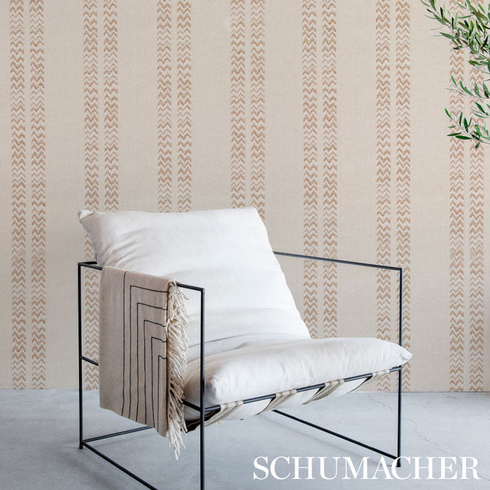 Schumacher Kudu Stripe Sand Fabric 69972