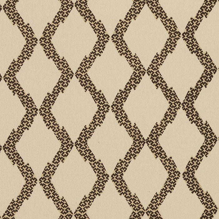 Schumacher Topi Applique Natural Fabric Sample 69990