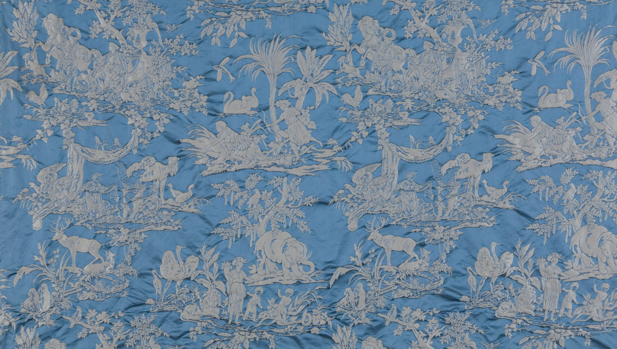 Braquenie Les Quatre Vents Bleu Faience Fabric B7544006