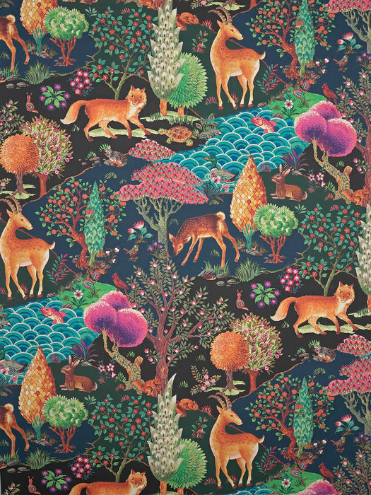 Pierre Frey Foret D'Eden Nocturne Wallpaper Sample FP951002