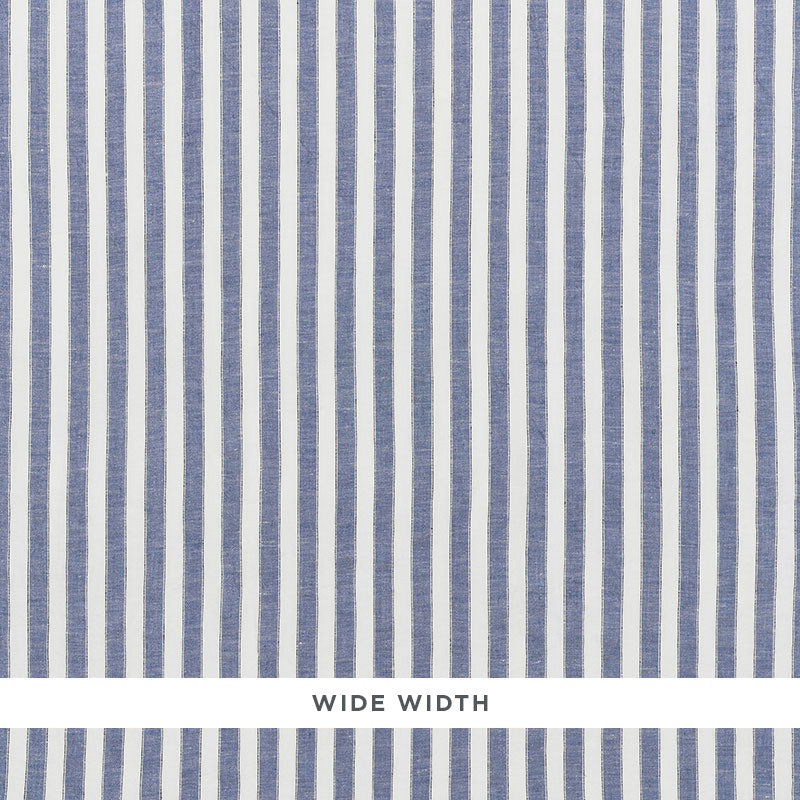 Schumacher Regatta Linen Stripe Sheer Chambray Fabric 70030