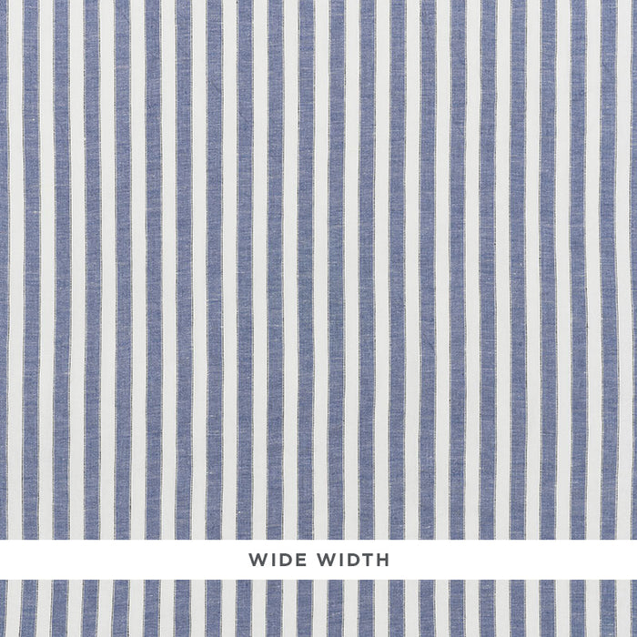 Schumacher Regatta Linen Stripe Sheer Chambray Fabric 70030