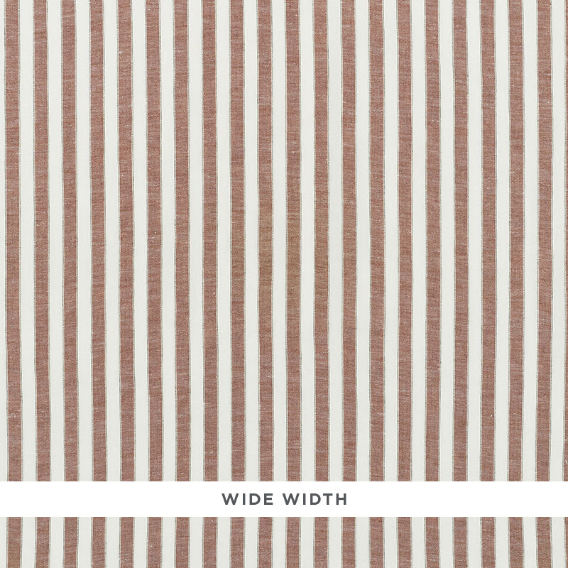 Schumacher Regatta Linen Stripe Sheer Sienna Fabric 70037