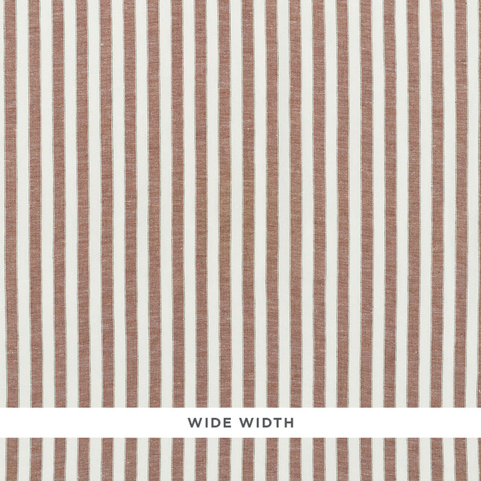 Schumacher Regatta Linen Stripe Sheer Sienna Fabric 70037