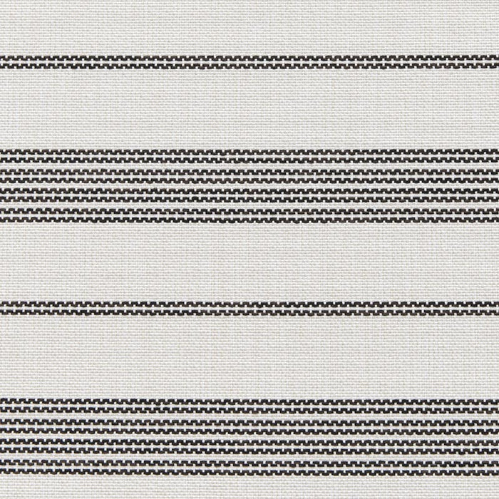 Holly Hunt Great Outdoors Bungalow Ticking Ebony & Ivory Fabric Sample 701/03