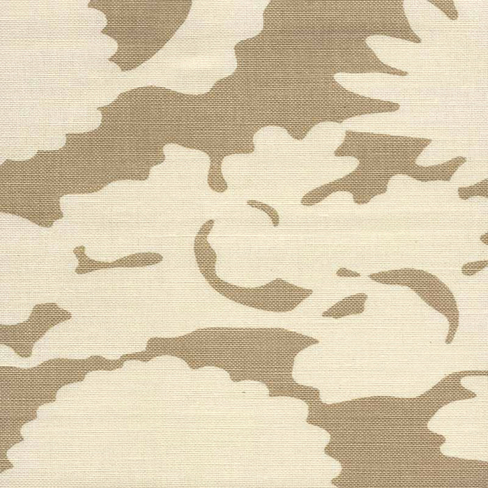 China Seas Flora Background Taupe Fabric Sample 7010-01