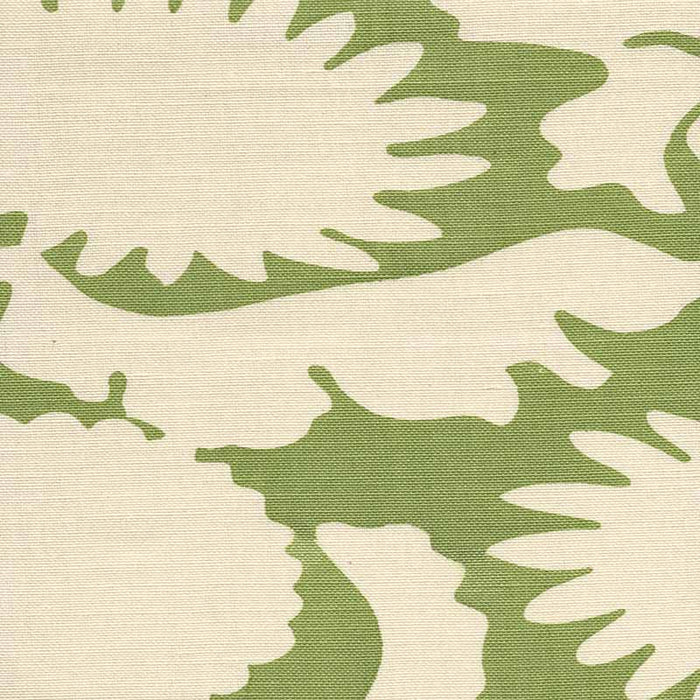 China Seas Flora Background Jungle Green Fabric Sample 7010-02