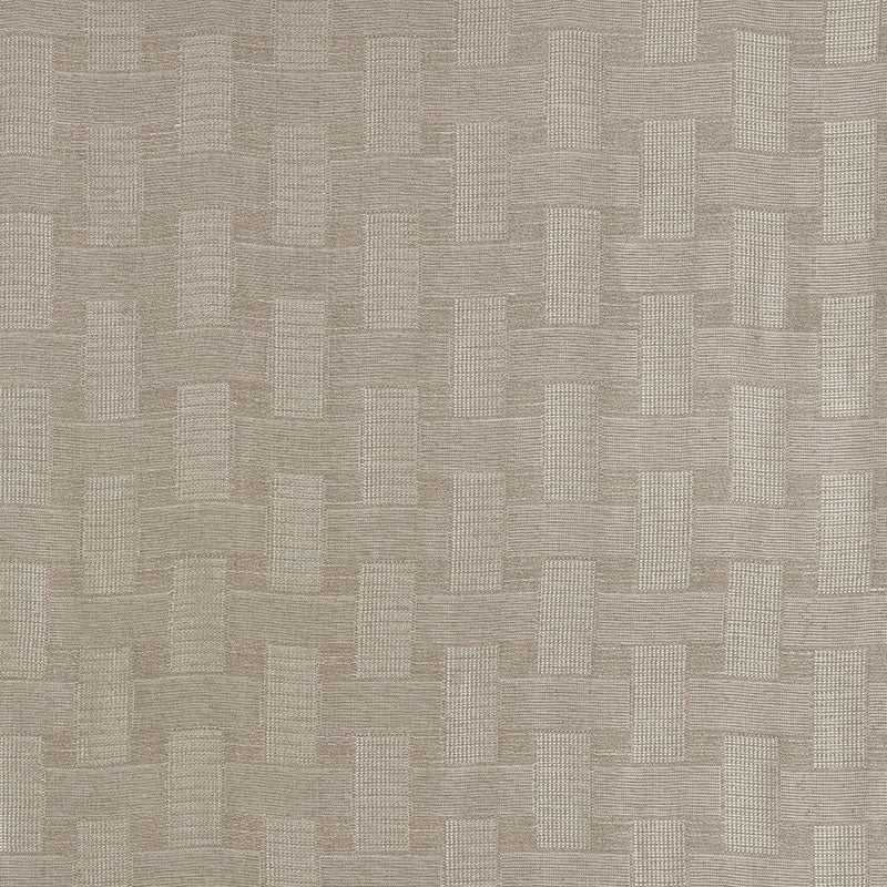 Schumacher Basketweave Sheer Taupe Fabric Sample 70101