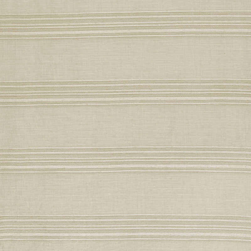 Schumacher Banded Stripe Sheer Oyster Fabric 70110