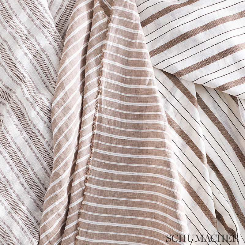 Schumacher Renato Linen Sheer Cocoa Fabric 70152