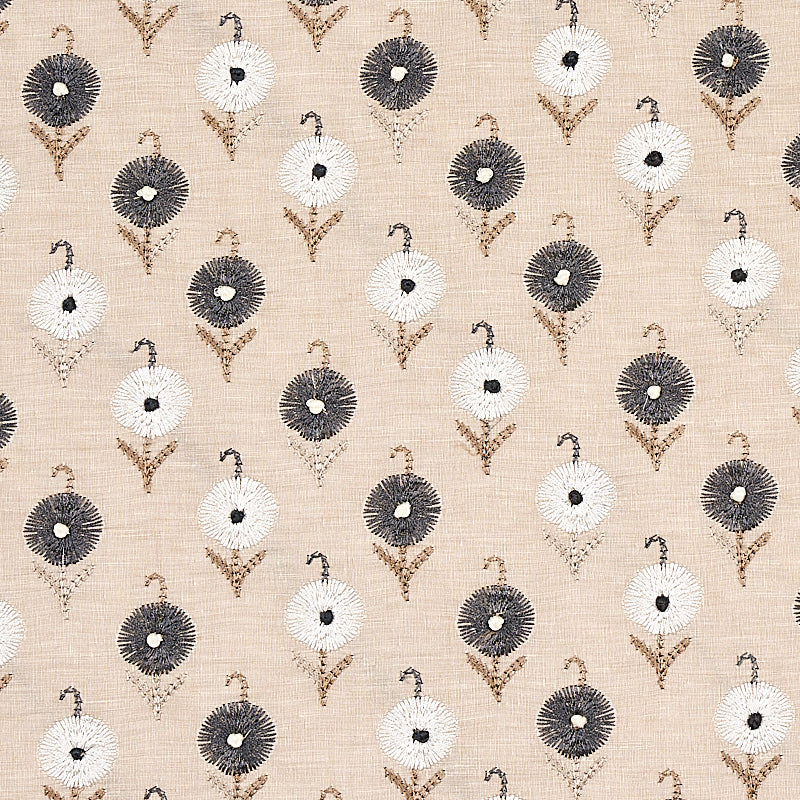 Schumacher Avodica Embroidery Moonstone Fabric 70212