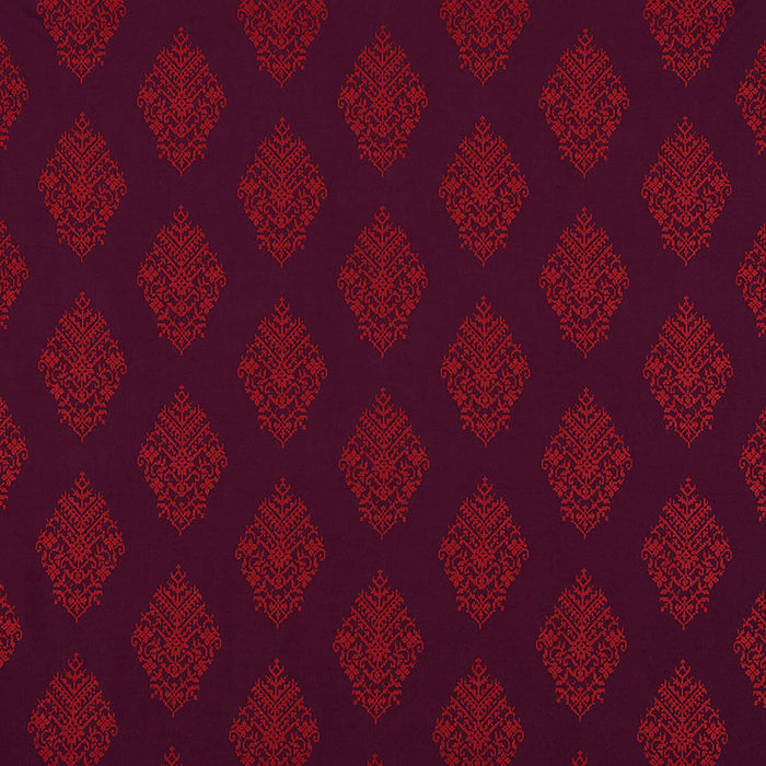 Schumacher Zinda Embroidery Berry Fabric 70224