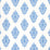 Schumacher Zinda Embroidery Blue On Ivory Fabric 70225