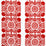 Schumacher Castanet Embroidery Red Fabric Sample 70261