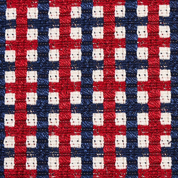 Schumacher Crosstown Red/Navy Fabric Sample 70395