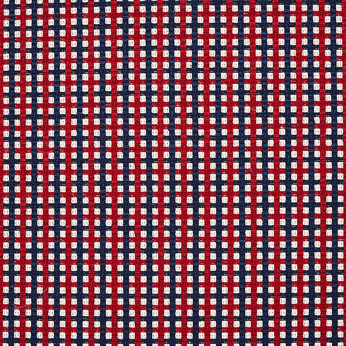 Schumacher Crosstown Red/Navy Fabric Sample 70395