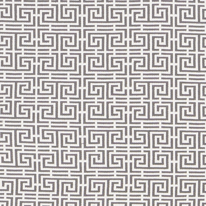 Schumacher Chinois Fret Grey/White Fabric Sample 70564