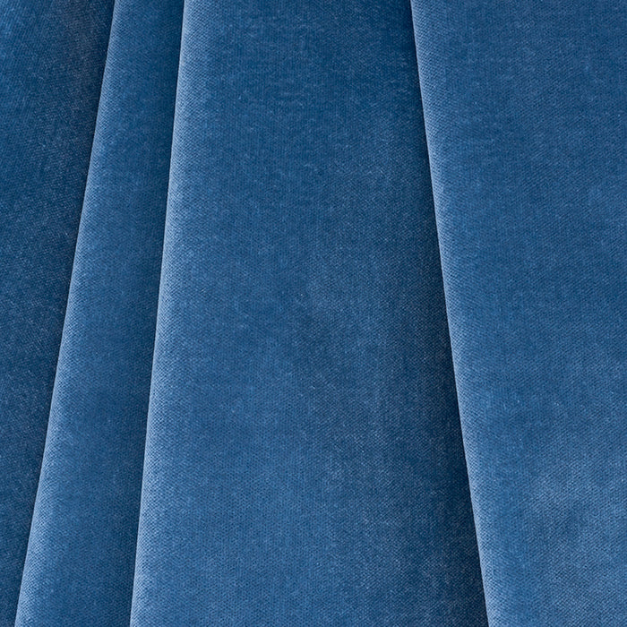 Schumacher Rocky Performance Velvet Steel Blue Fabric Sample 70571