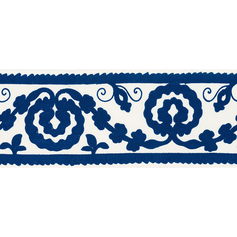 Schumacher Ashbury Tape Blue Trim 70594