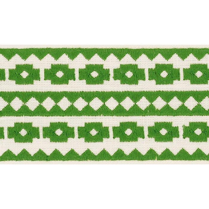 Schumacher Talitha Tape Green Trim Sample 70644