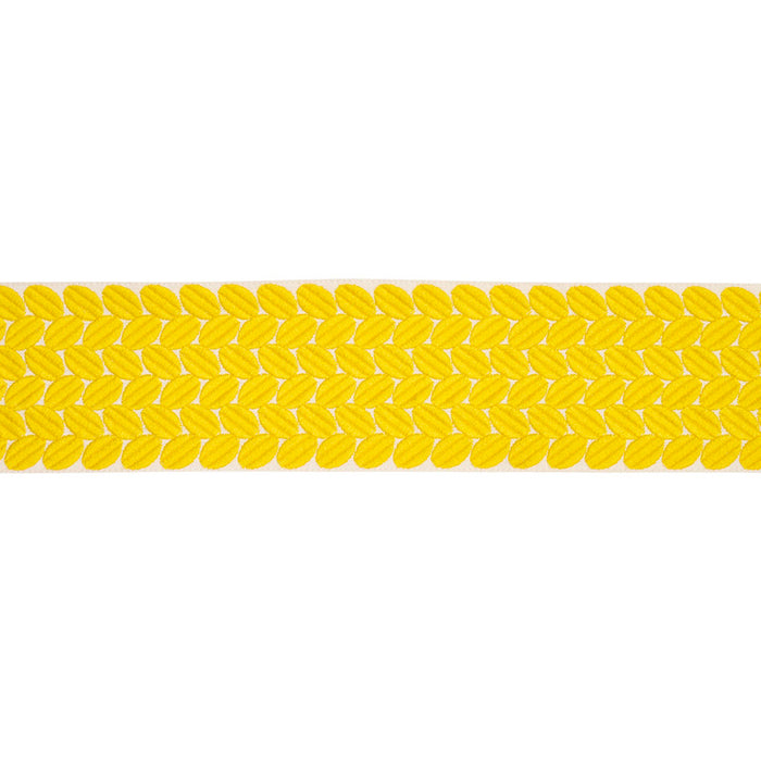 Schumacher Berkeley Tape Wide Yellow Trim Sample 70659