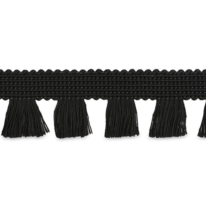 Schumacher Bell Fringe Black Trim Sample 70729